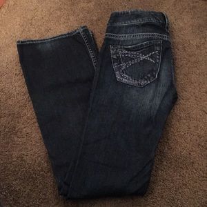 Silver boot cut jeans